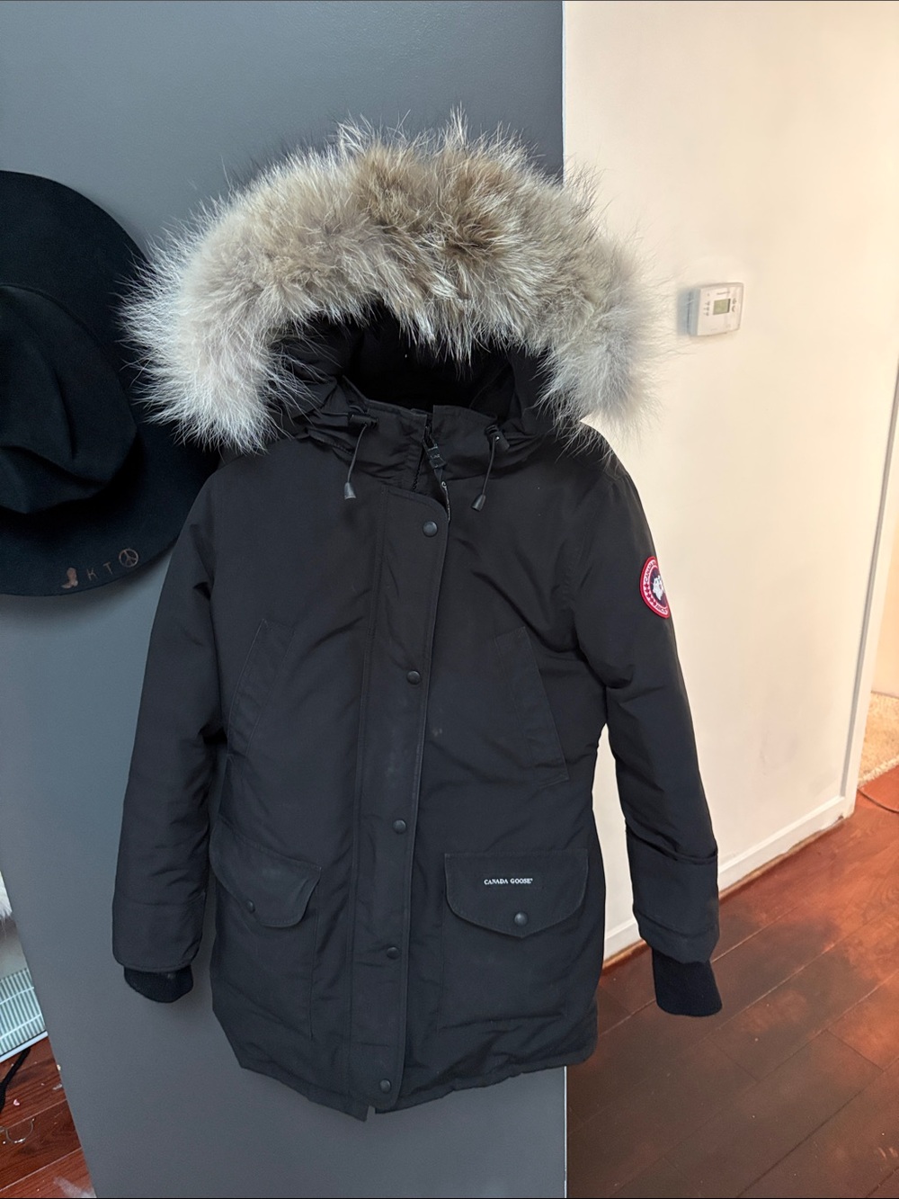 Canada Goose Black Women’s Down Parka with Fur-Trim Hood